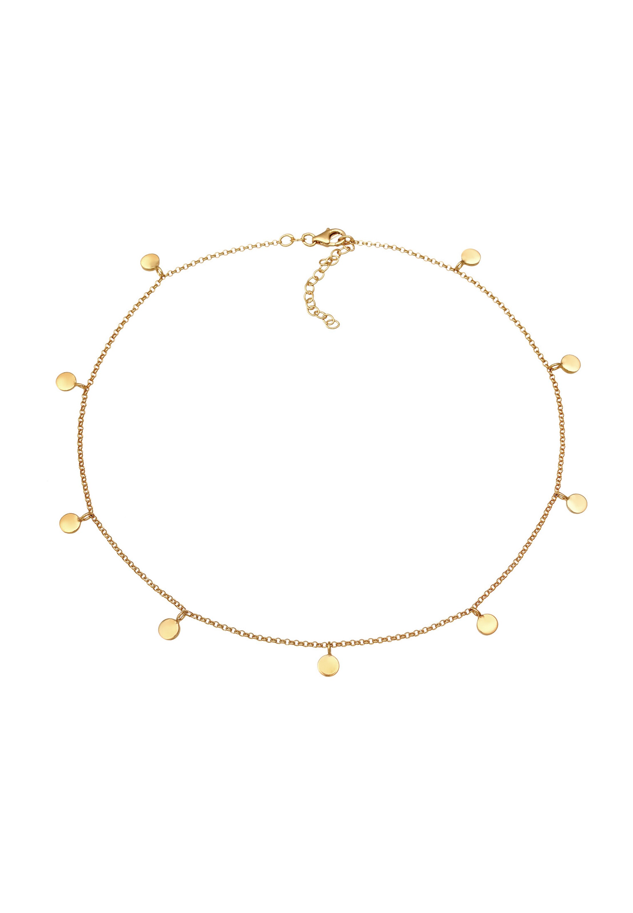 ELLI Necklace 'Boho, Choker, Plättchen' in Gold