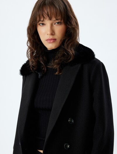 Koton Between-Seasons Coat in Black, Item view