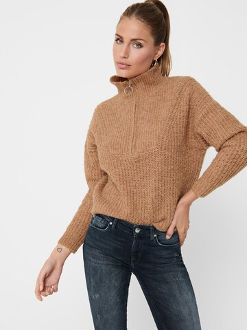 ONLY Sweater 'Emily' in Brown