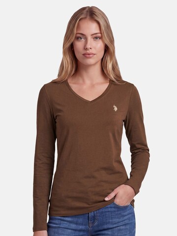 U.S. POLO ASSN. Shirt in Brown: front