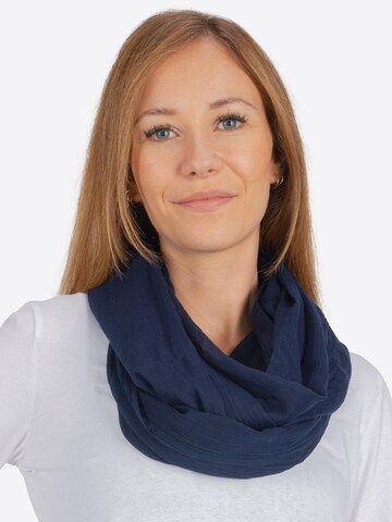 Seasons of April Tunnelsjaal 'Carina Uni' in Blauw: voorkant