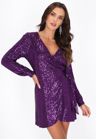 faina Cocktailjurk in Lila: voorkant