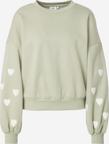 Sweat-shirt 'ONLMACY' ONLY en vert : devant