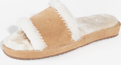 Minnetonka Mājas apavi 'Loni', krāsa - gaiši brūns / balts, Preces skats