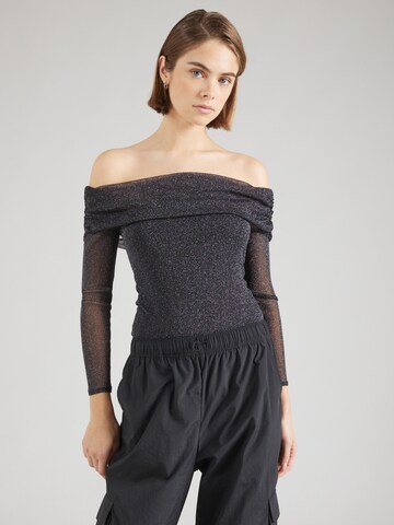 Shirtbody Abercrombie & Fitch en noir : devant
