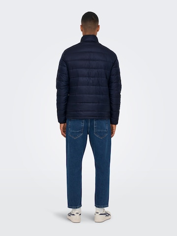 Only & Sons Between-Season Jacket 'Carven' in Blue