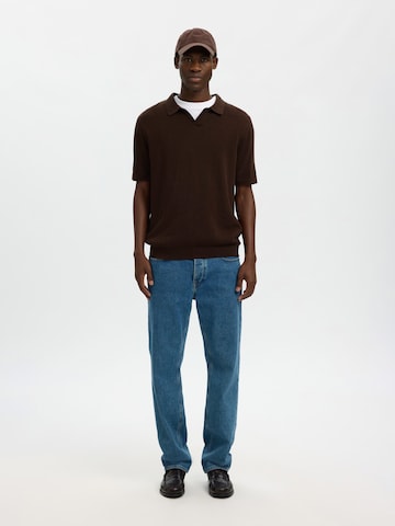 SELECTED Regular Fit Pullover 'SLHMATTIS' in Braun