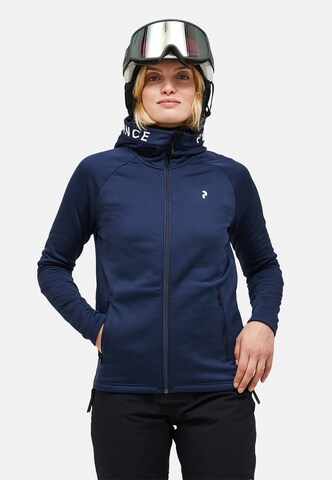 PEAK PERFORMANCE Athletic fleece jacket in Blue: front