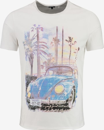 Key Largo Shirt 'PALM BEACH' in Wit: voorkant