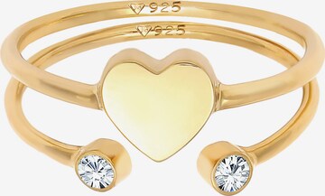 ELLI Ring Herz, Kristall Ring in Gold