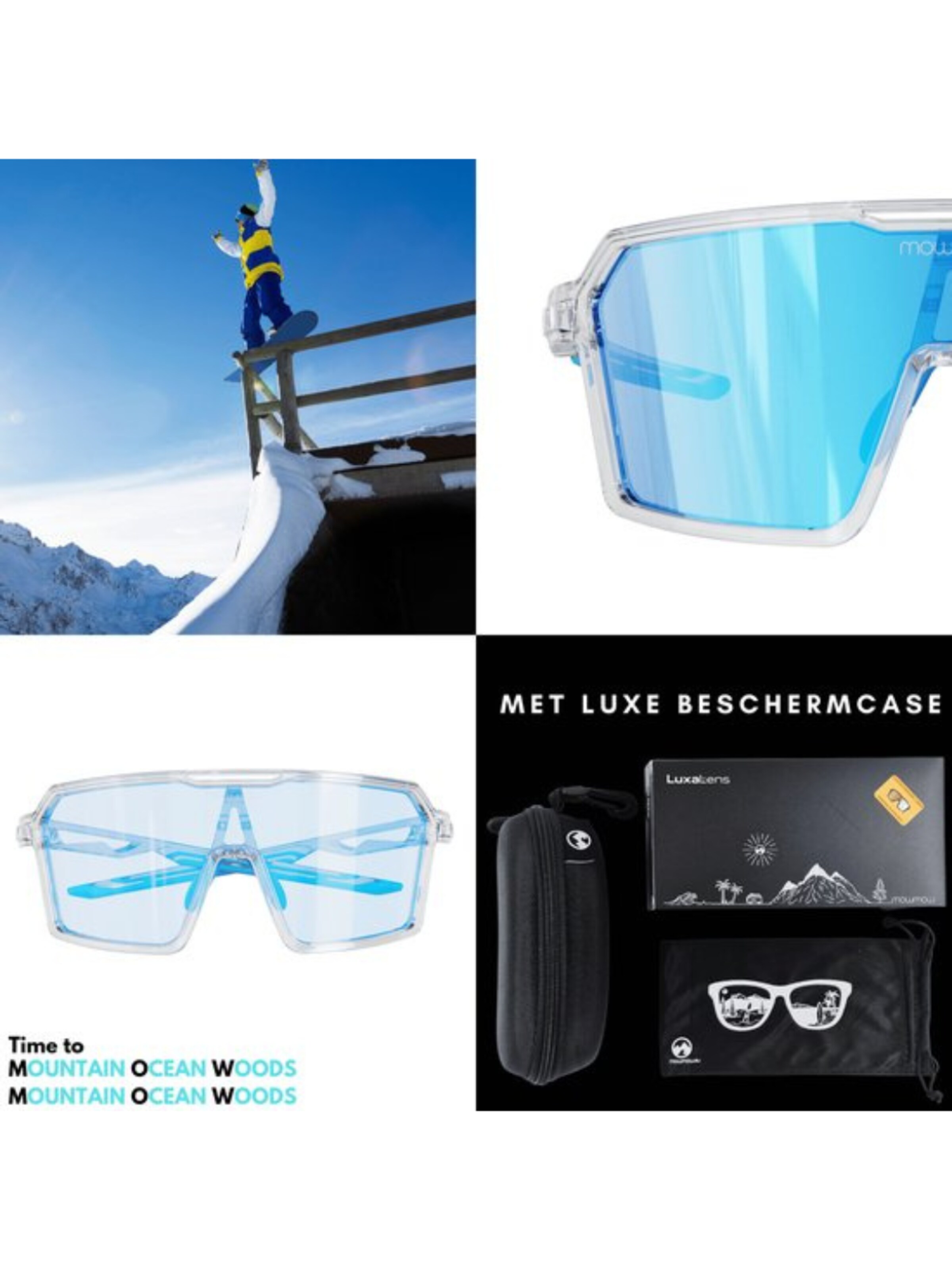 Occhiali da sole sportivi 'MowMow Wizard Sunglasses - Sports Glasses - Photochromic Lens - Men - Women' di Mowmow in blu