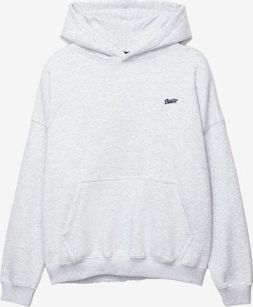 Sweat-shirt 'STWD' Pull&Bear en gris : devant