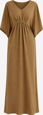 Elara Dress in Beige: front