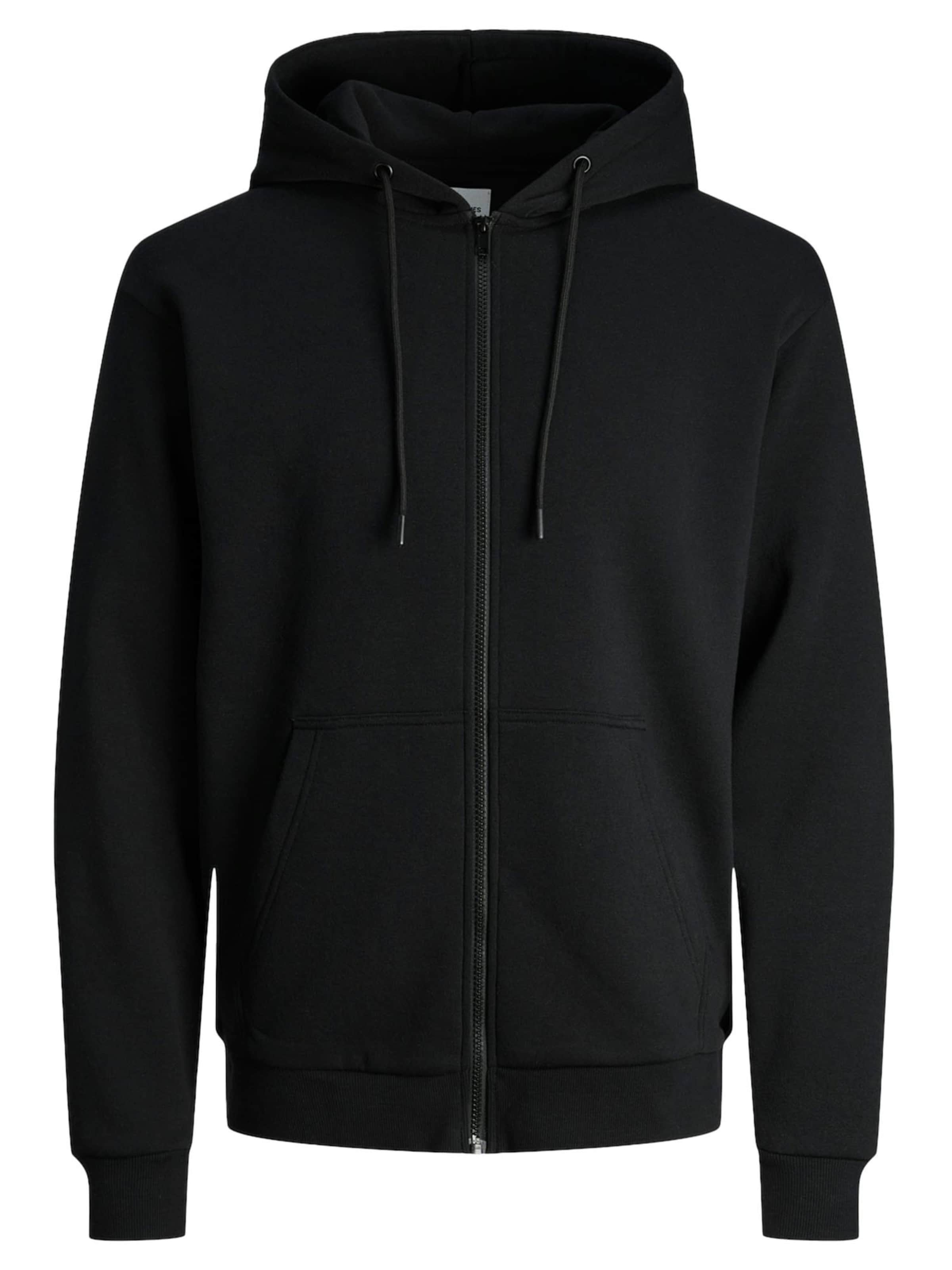 JACK & JONES Sweatjacke 'Bradley' in Schwarz: Vorderseite