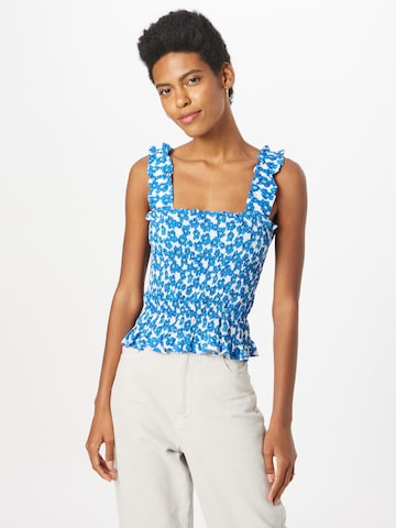 PIECES - Top 'Josi' em azul: frente