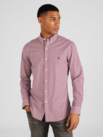 Polo Ralph Lauren Slim fit Button Up Shirt in Red: front
