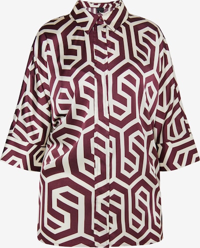 DreiMaster Klassik Blouse in Burgundy / Wool white, Item view