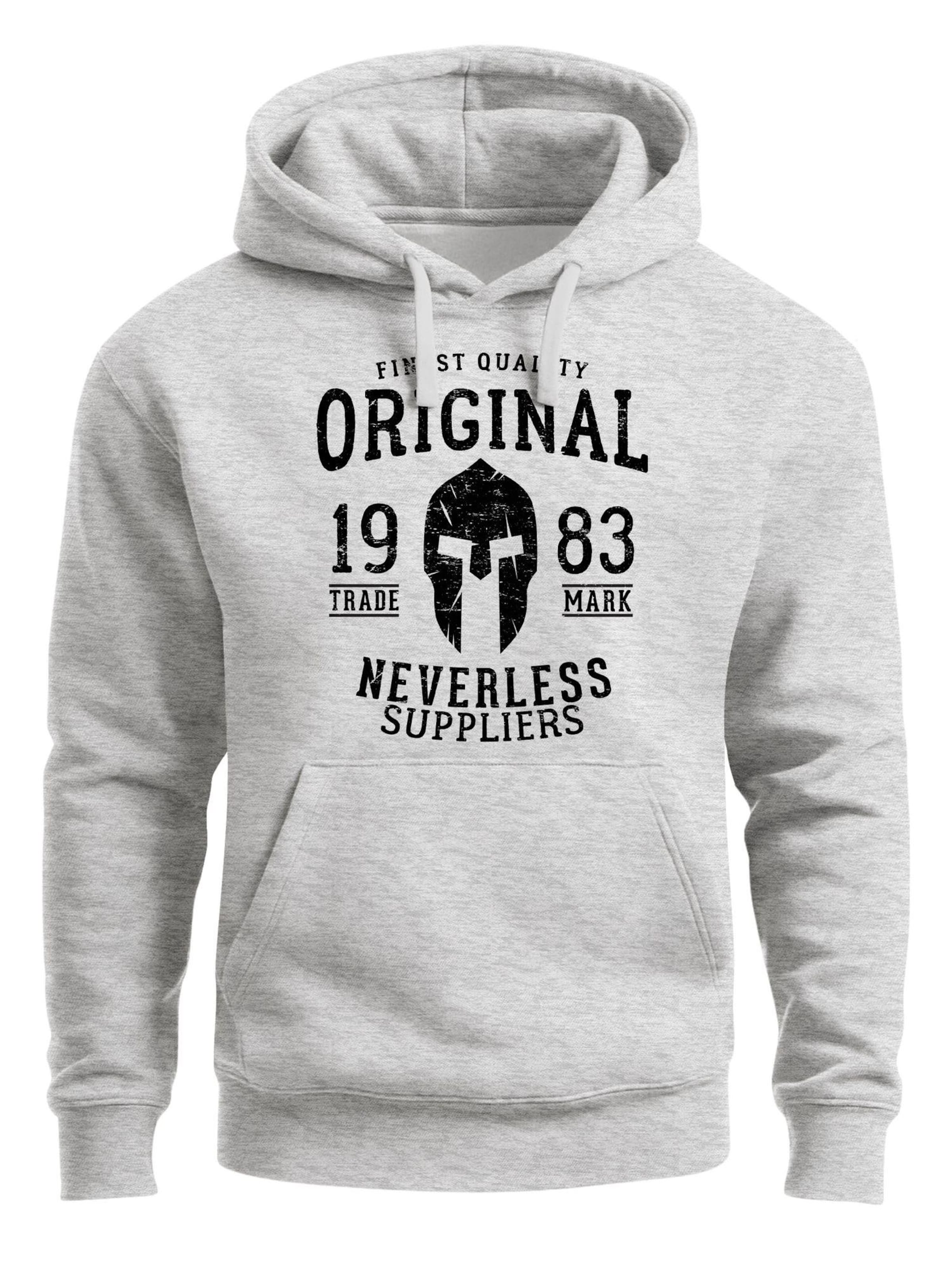 Neverless Sweatshirt 'Gladiator' in Grey: front