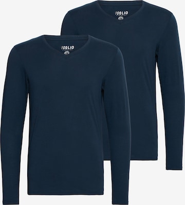 !Solid Shirt 'Basil' in Blue: front