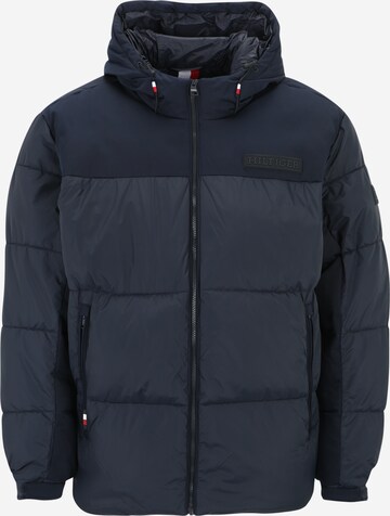 Tommy Hilfiger Big & Tall Winterjas 'New York' in Blauw: voorkant