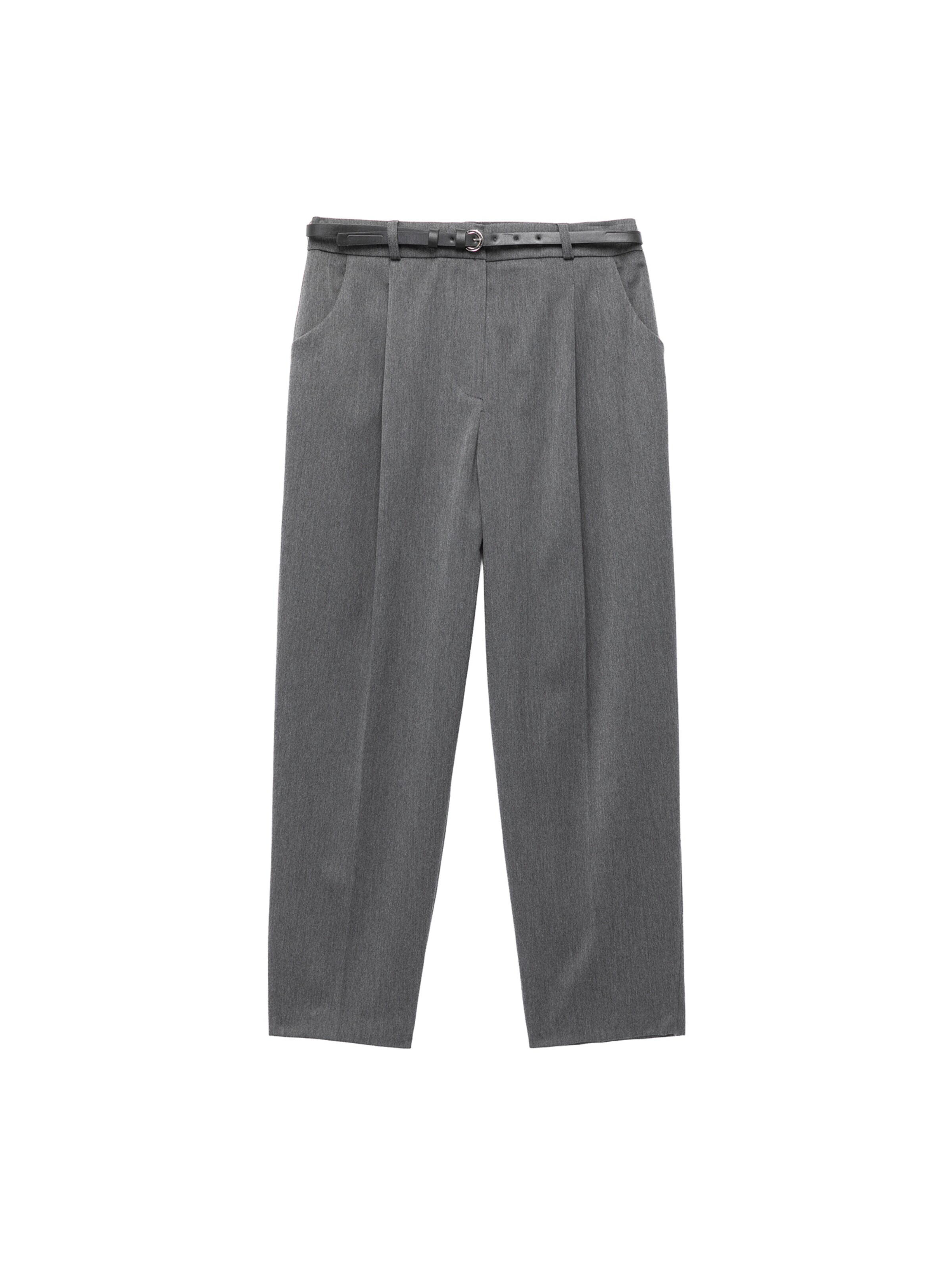 Koton Trousers with creases in Grey: front