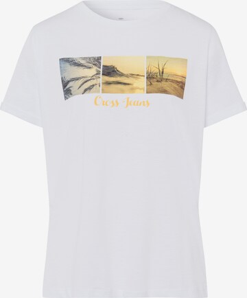 Cross Jeans T-Shirt in Weiß: predná strana