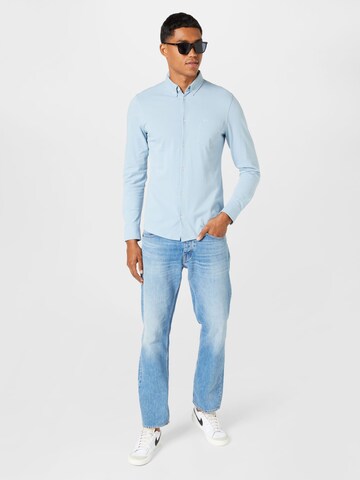 DENHAM Regular fit Button Up Shirt 'BRIDGE' in Blue