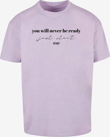 T-Shirt 'Just Start' Merchcode en violet : devant