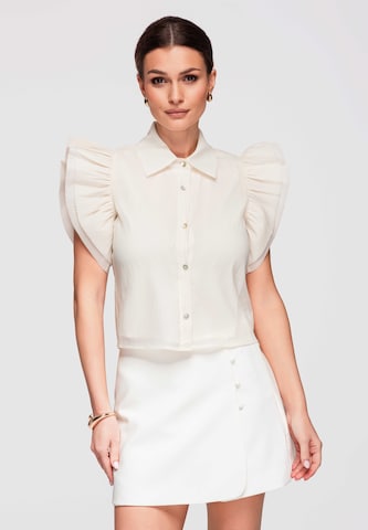 Ombre Blouse in Beige: front