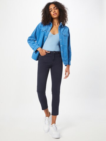 ESPRIT Skinny Kalhoty – modrá