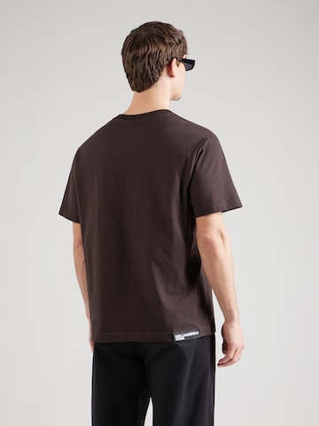 KARL LAGERFELD JEANS - Camiseta 'ESSENTIAL' en marrón: atrás