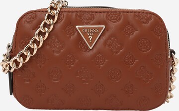 GUESS - Bolso de hombro 'NOELLE' en marrón: frente