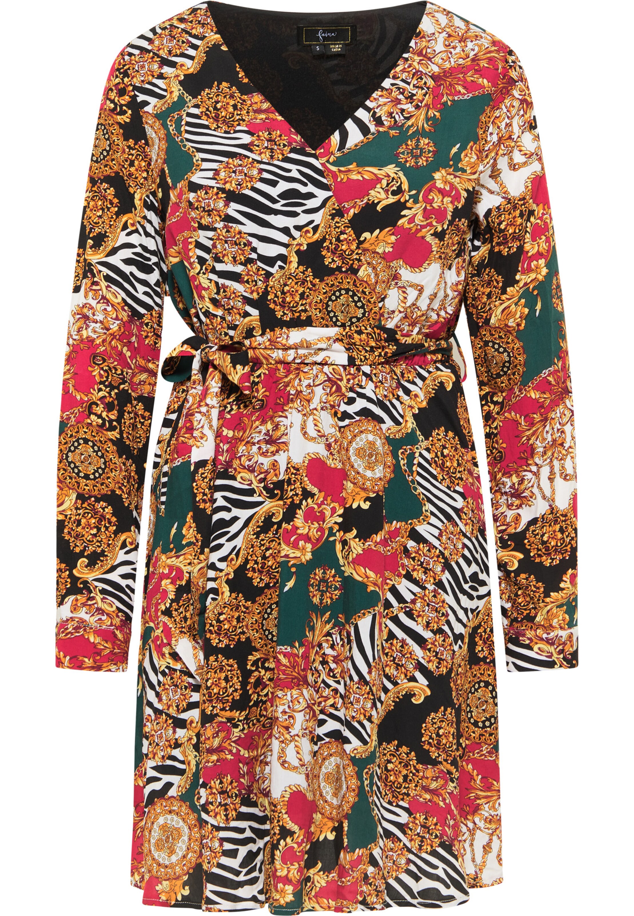 Abito di faina in verde: frontale