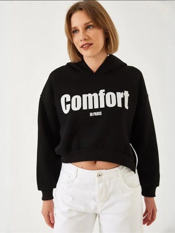 Bianco Lucci Sweatshirt 'Sweatshirts' in Black