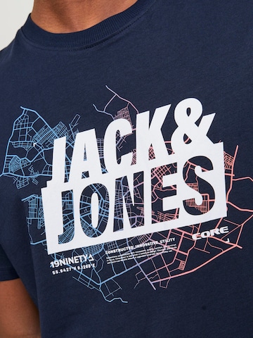 JACK & JONES Koszulka 'JCOMap' w kolorze niebieski