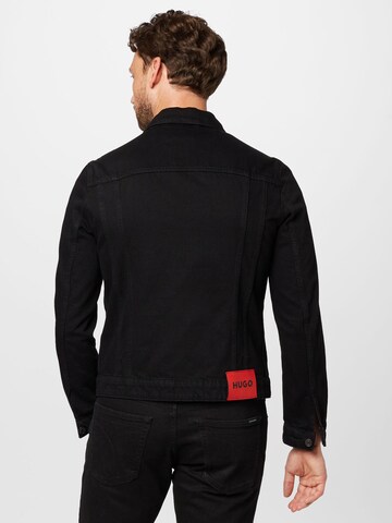 HUGO Red Regular Jeansjacke in Schwarz