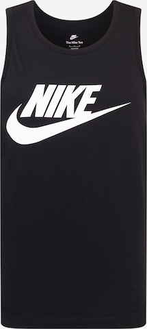 Nike Sportswear Regular fit Тениска в черно: отпред