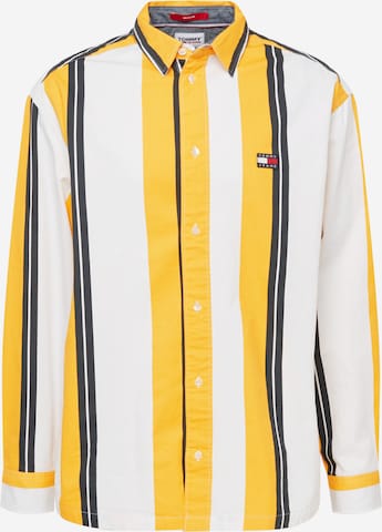 Tommy Jeans Comfort fit Button Up Shirt in Yellow: front