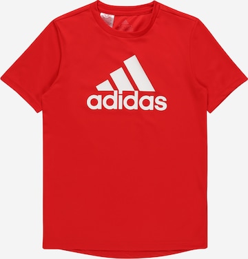 Tricou funcțional 'Designed To Move' de la ADIDAS SPORTSWEAR pe roșu: față