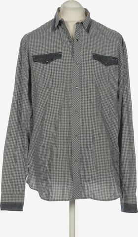 REPLAY Button Up Shirt in XL in Grey: front