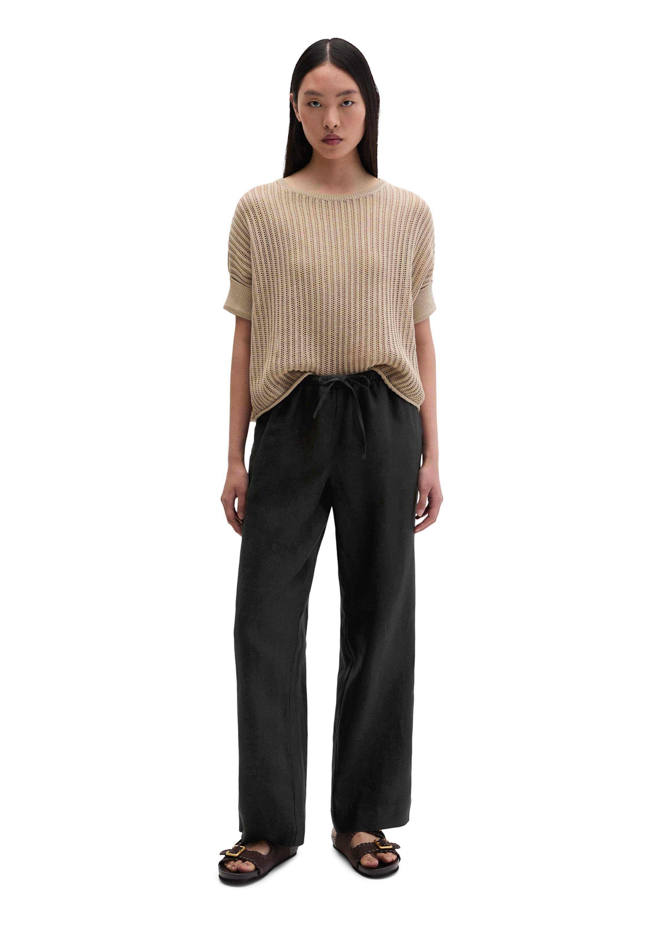 Marc O'Polo Loosefit Broek in Zwart