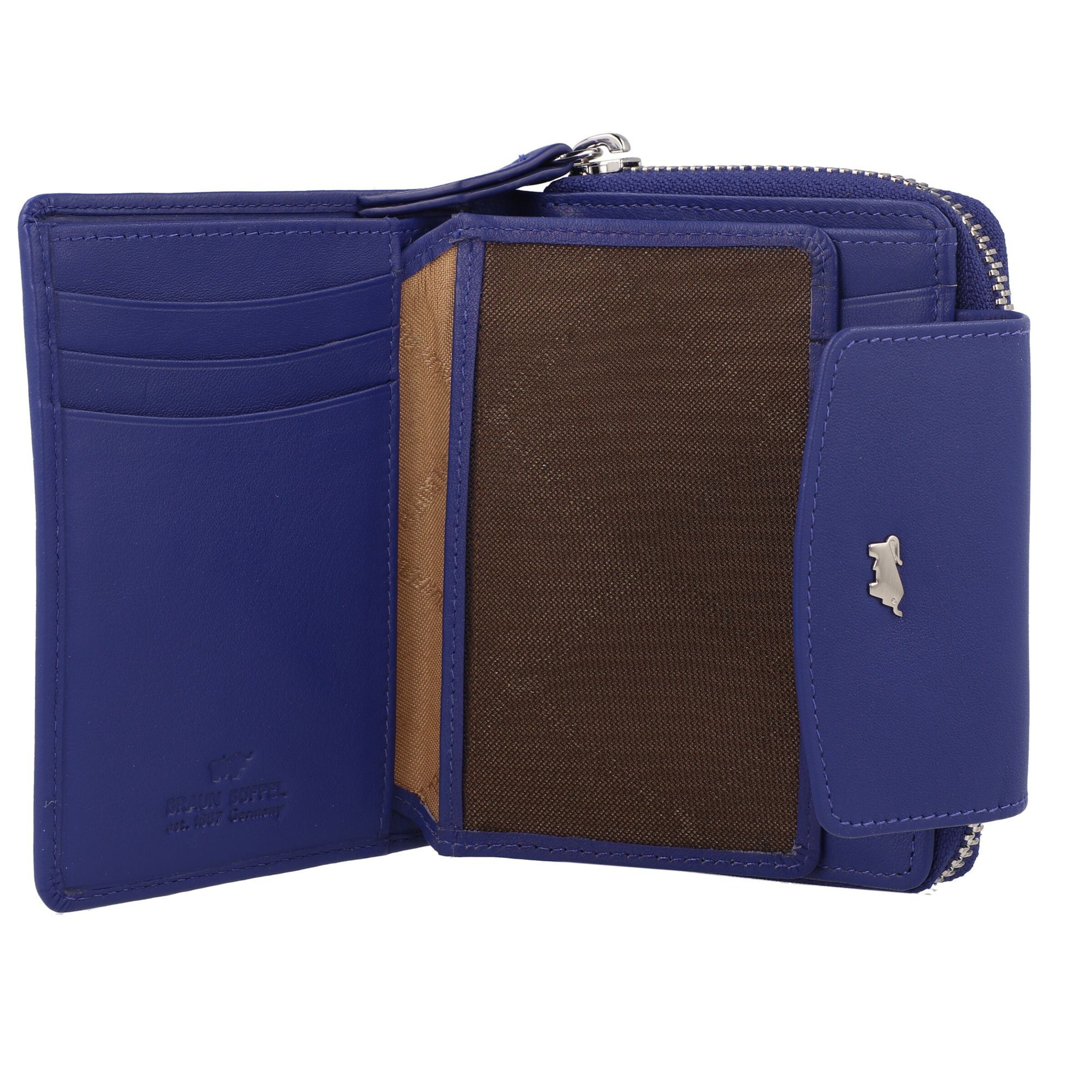 Braun Büffel Wallet 'Joy' in Blue