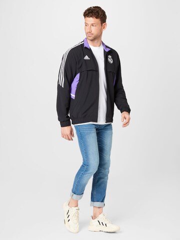 juoda ADIDAS SPORTSWEAR Sportinė striukė 'Real Madrid Condivo 22'