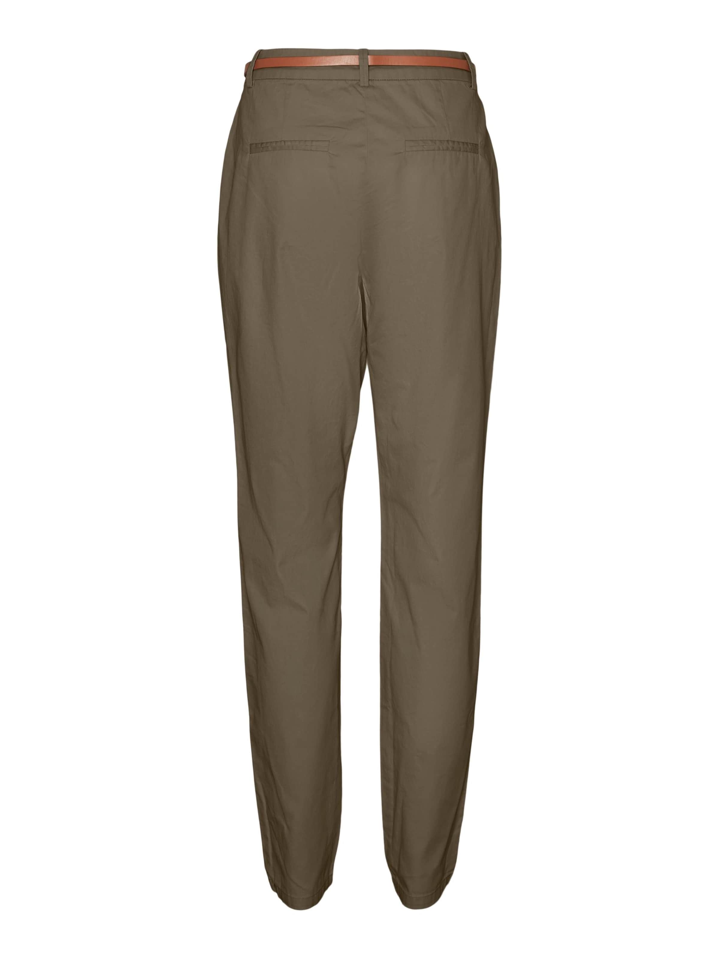 VERO MODA Štandardný strih Chino nohavice - Hnedá