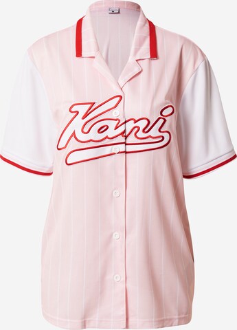 T-shirt Karl Kani en rose : devant