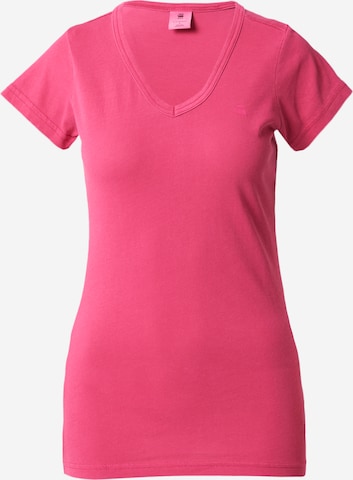 G-Star RAW Μπλουζάκι σε ροζ: μπροστά
