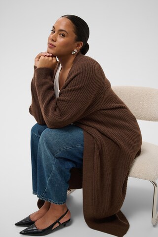 Cardigan KAFFE CURVE en marron