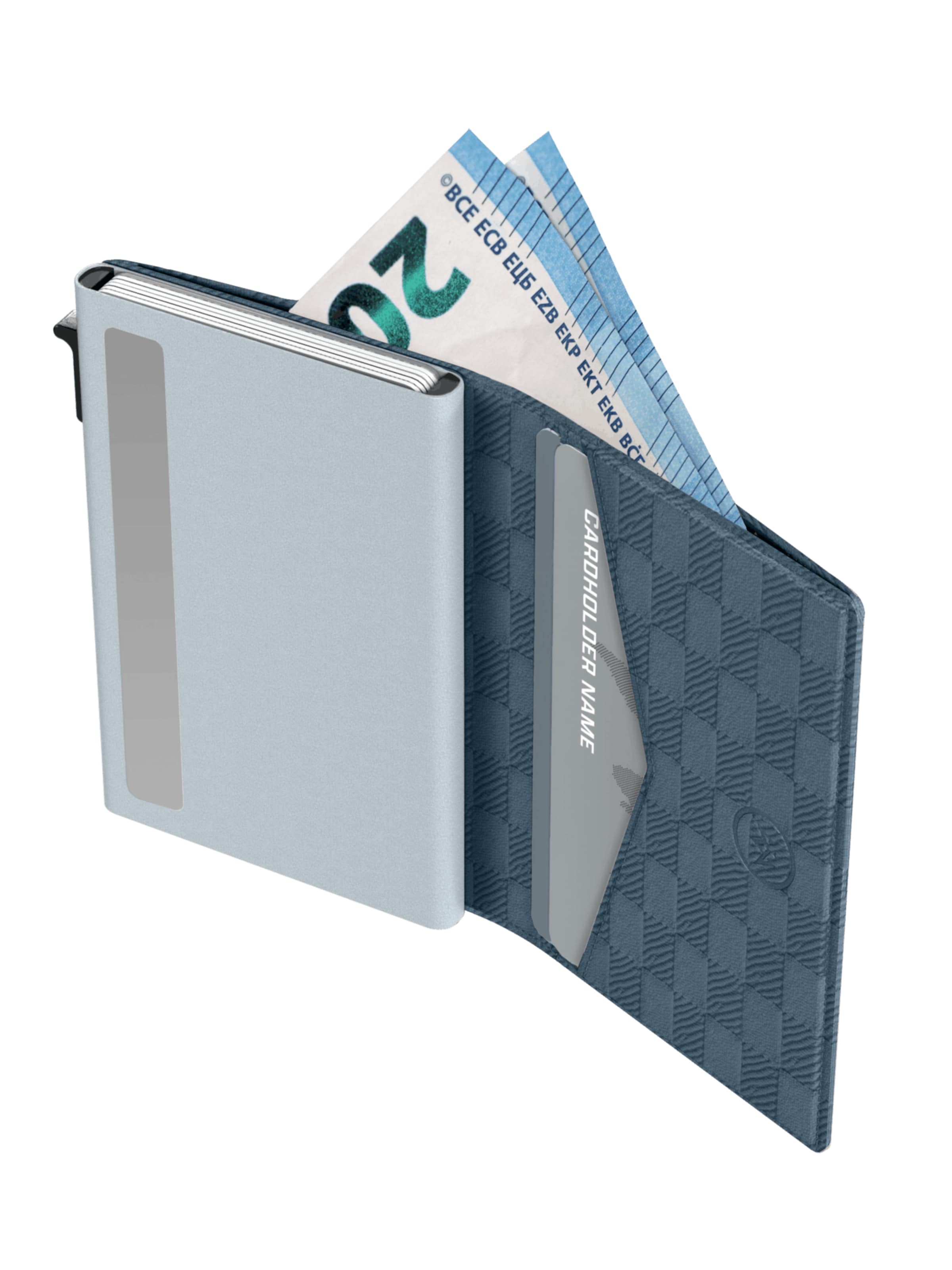 Prowallet Portemonnee 'Pasjeshouder Slim Panel' in Blauw