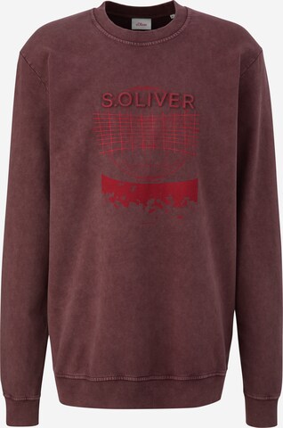 s.Oliver Men Tall Sizes Sweatshirt in Lila: predná strana