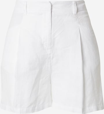 UNITED COLORS OF BENETTON regular Bukser med lægfolder i hvid: forside